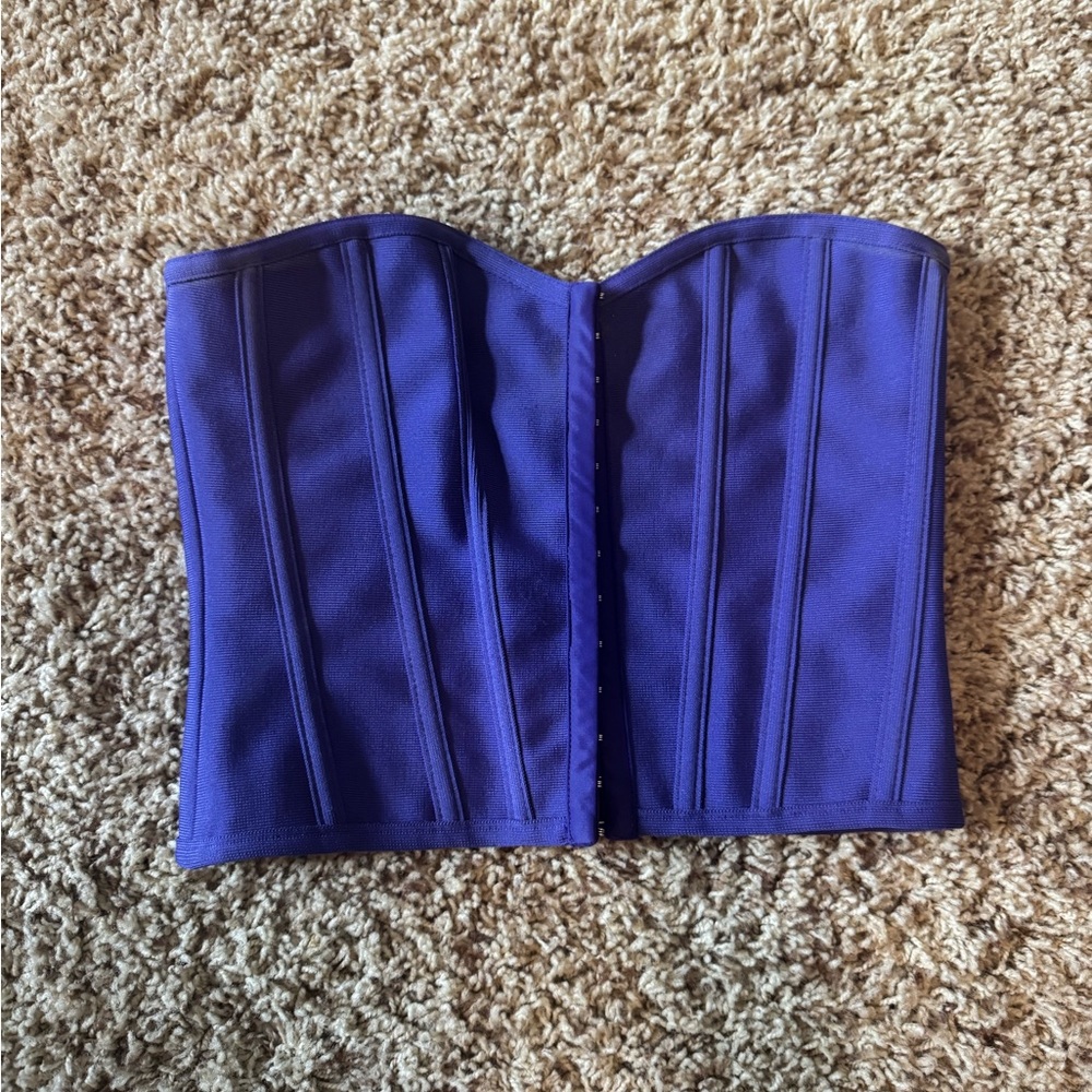 Purple Strapless Boned Corset Top